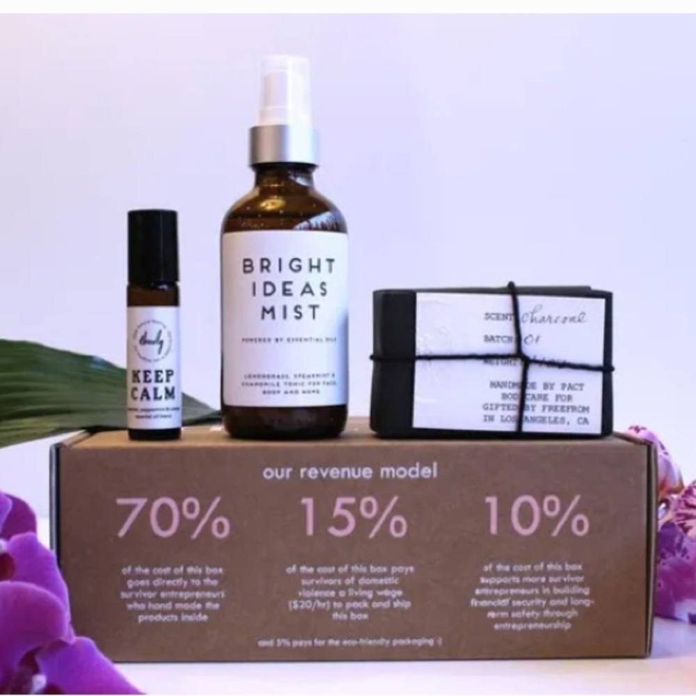 Gifted by FreeFrom New Beginnings Box Set Bright Ideas Mist Charcoal Soap Oil